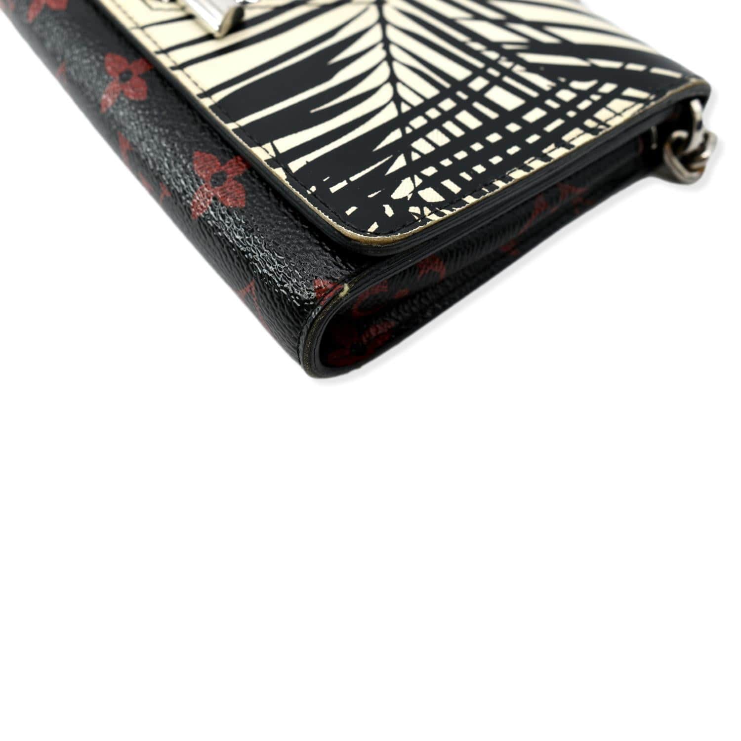 Louis Vuitton Twist Chain Wallet in Palm Print Leather and Monogram  Infrarouge