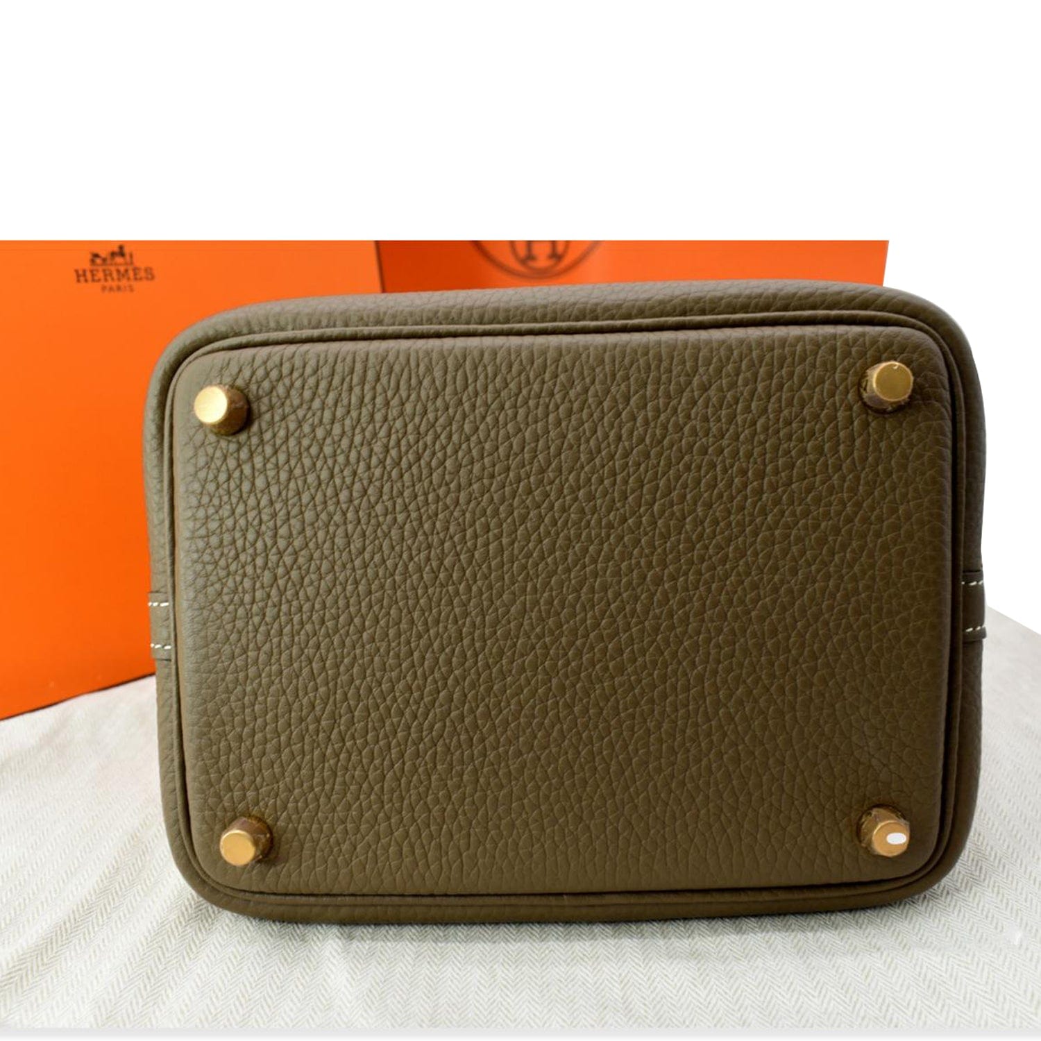 Hermès Clemence Picotin Lock 33 - Grey Totes, Handbags - HER474794