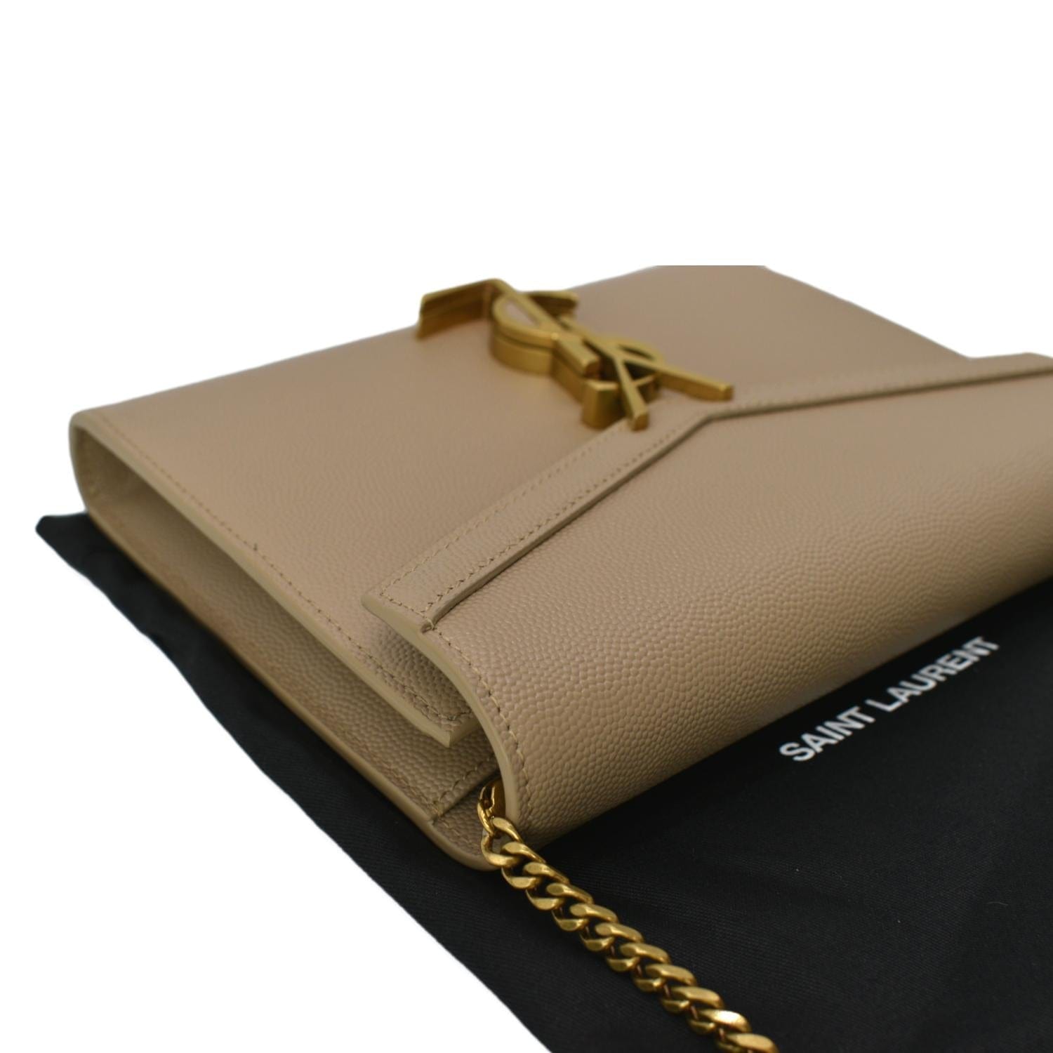 CASSANDRA Medium top handle bag in grain de poudre embossed leather, Saint  Laurent