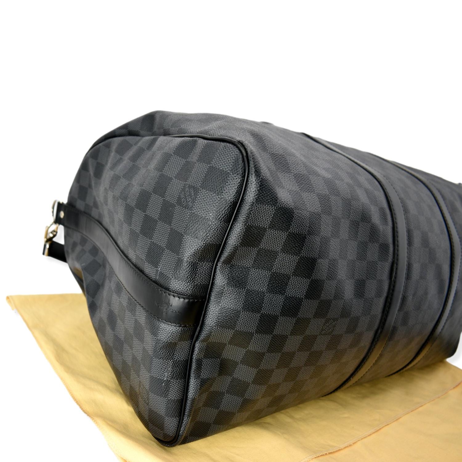 Louis Vuitton Keepall Bandouliere Bag Damier Graphite 55 Black