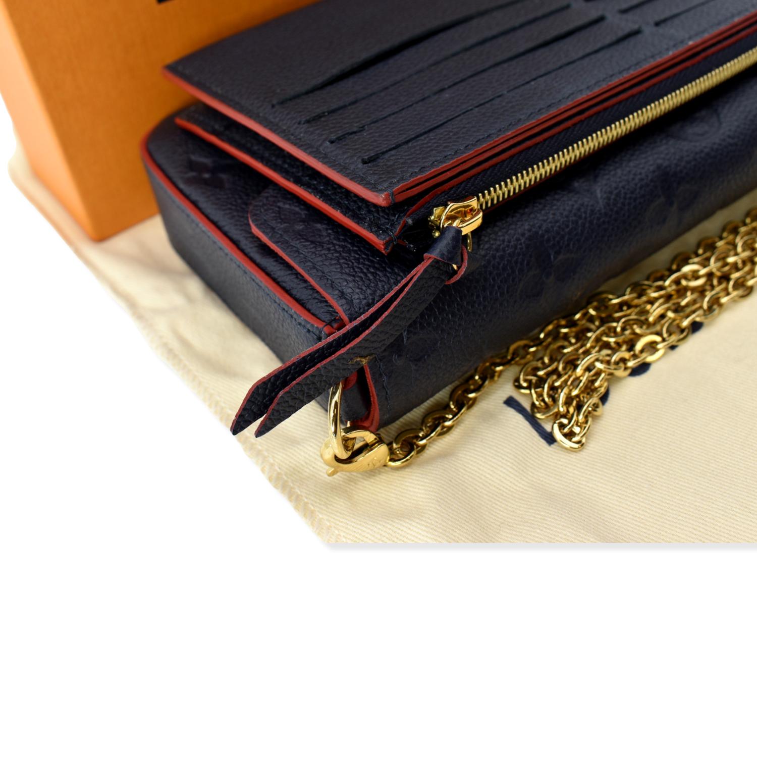 Louis Vuitton Game On Felicie Pochette Black Heart Monogram Chain Shoulder  Bag