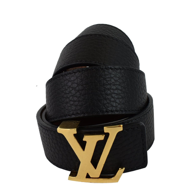 LOUIS VUITTON LV Initiales Leather Reversible Belt Black