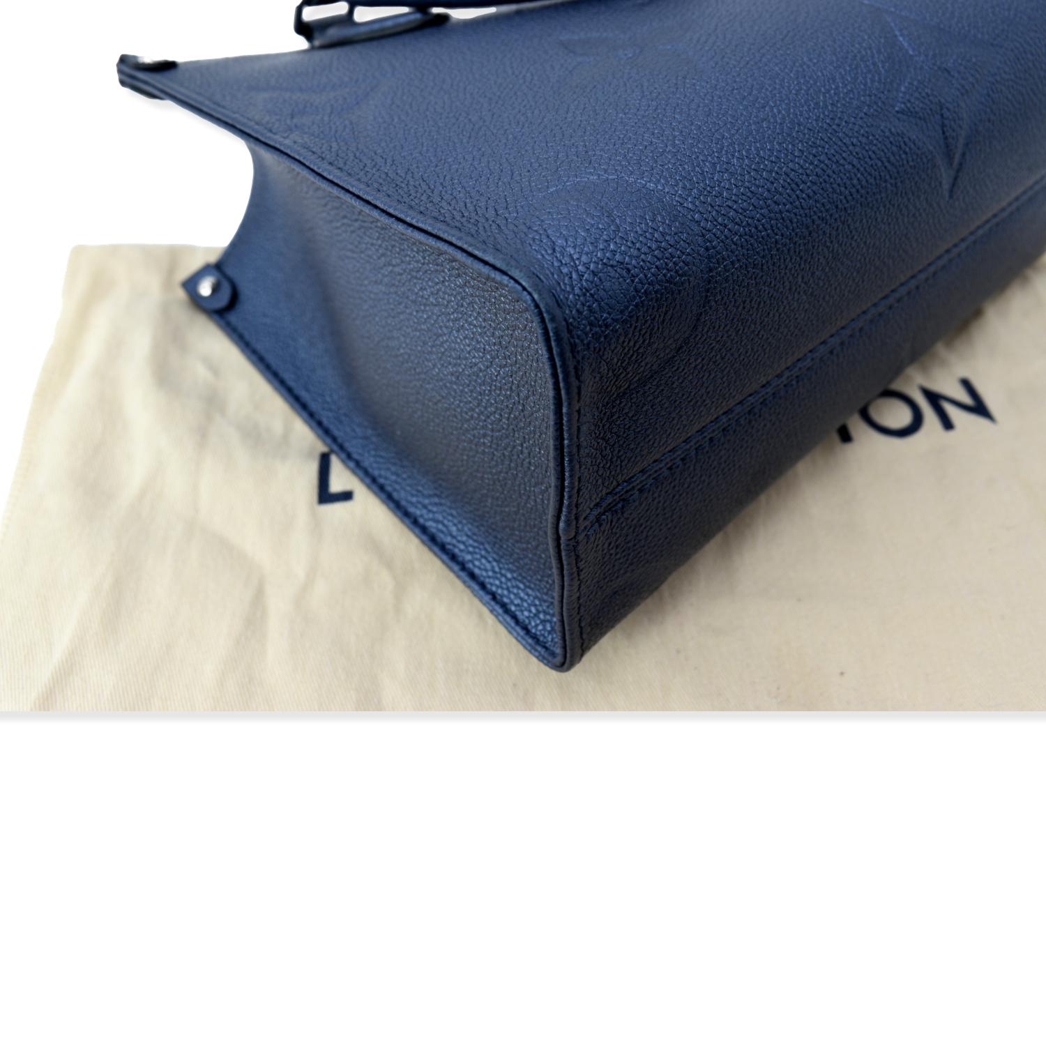 LV x YK OnTheGo PM Bag - Luxury Monogram Empreinte Leather Blue