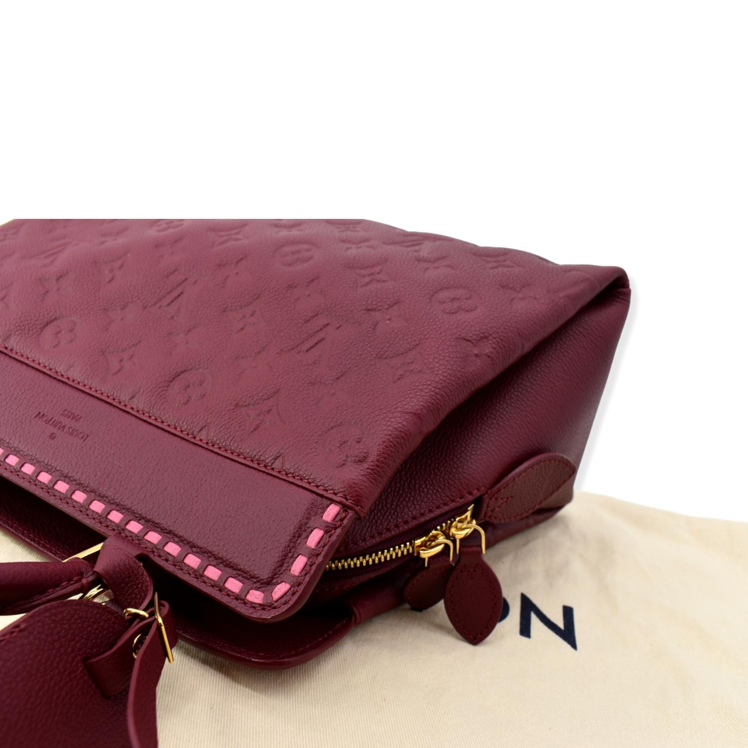 Louis Vuitton Pink Monogram Empreinte Vosges mm Top Handle Bag