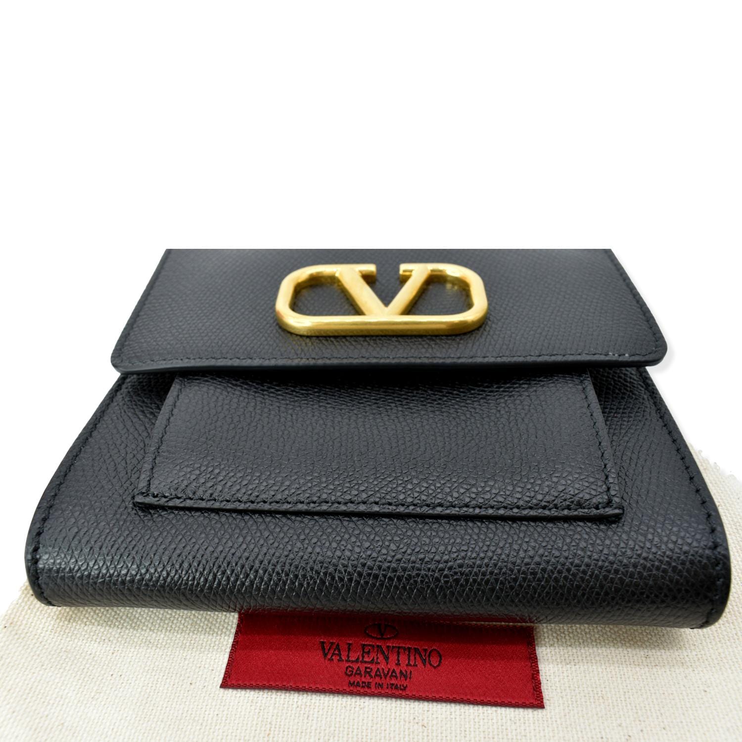 2020 Valentino Mini Vsling Handbag in Black Grainy Calfskin Leather