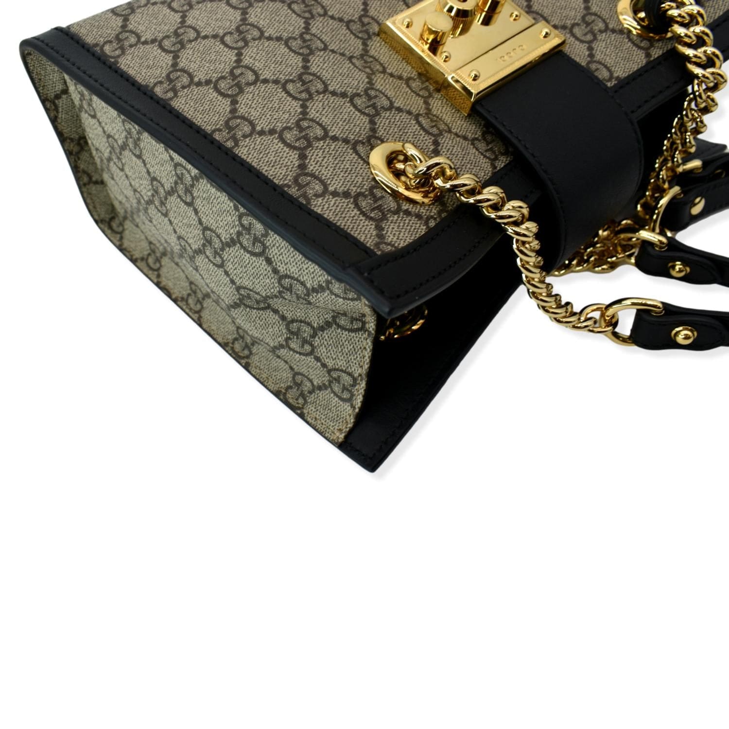 Gucci Padlock Small GG Shoulder Bag Black Beige/ Ebony GG Supreme Canv –  Coco Approved Studio