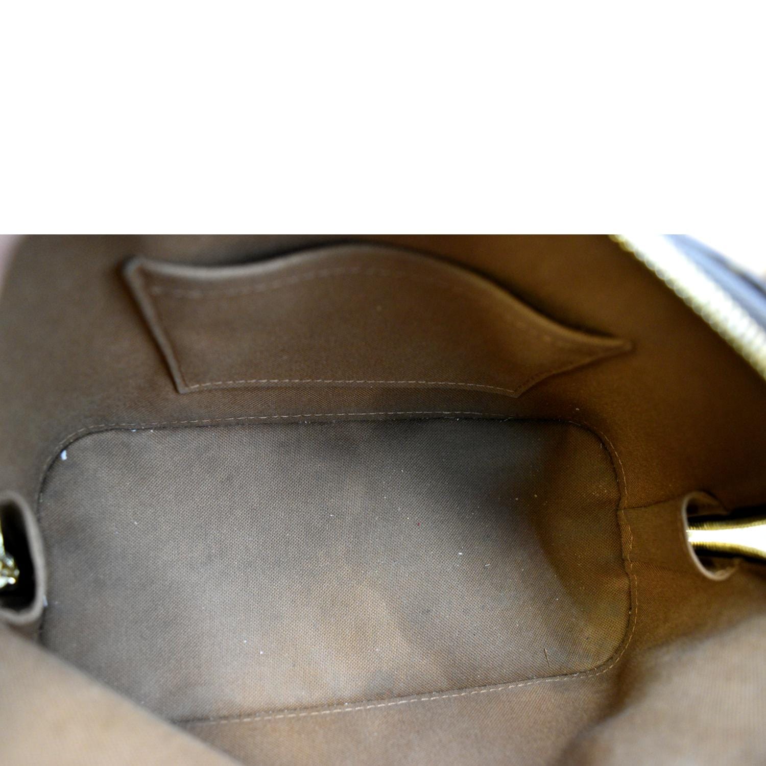 Alma bb cloth handbag Louis Vuitton Brown in Cloth - 19559384