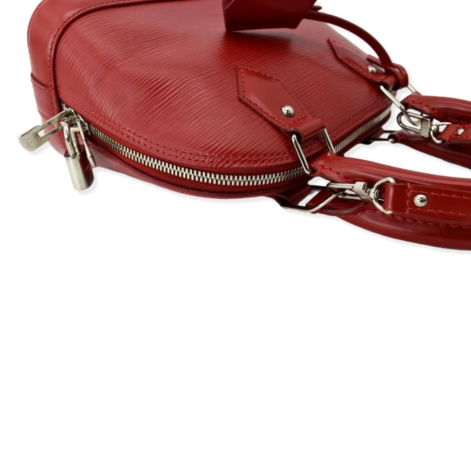Alma bb leather handbag Louis Vuitton Red in Leather - 35504680