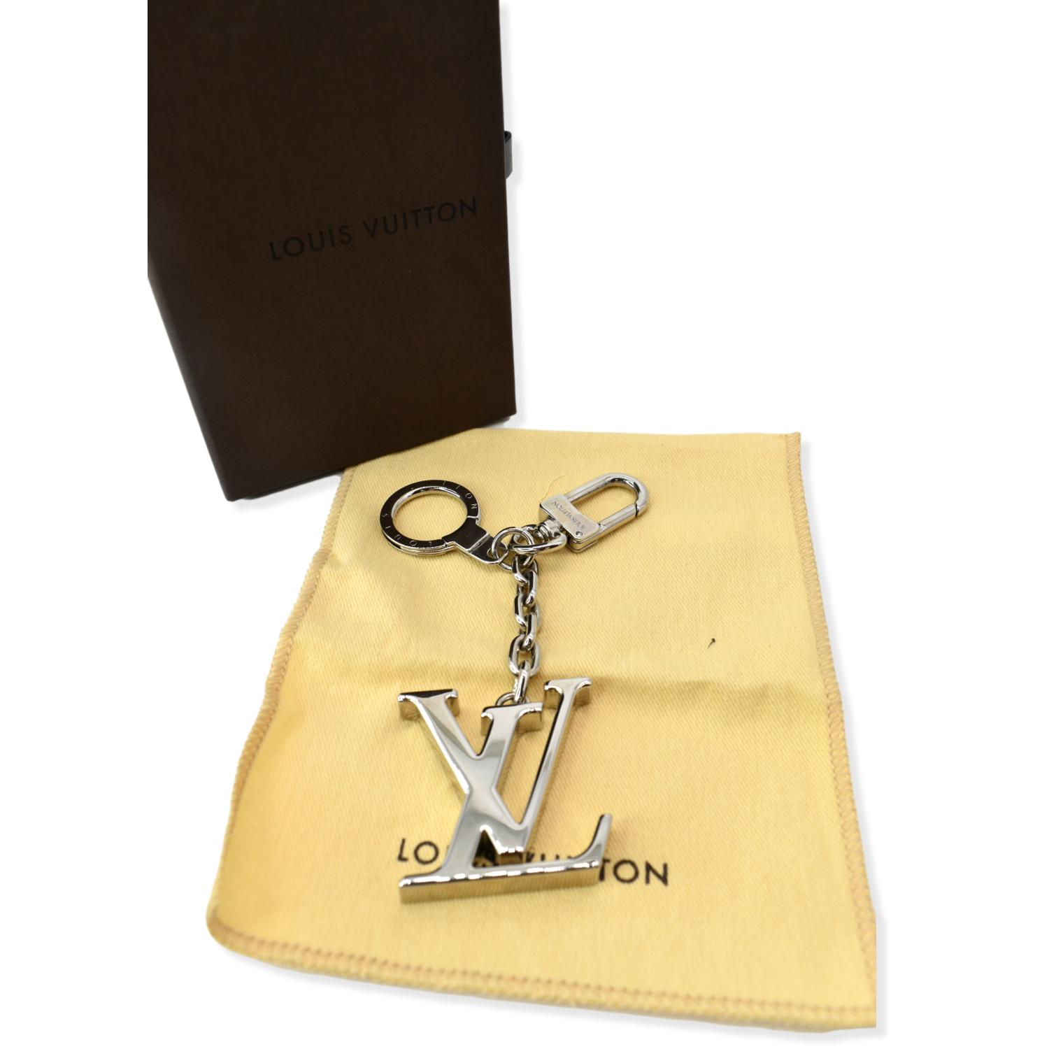 Authentic Louis Vuitton Gold Stainless Steel LV Initials Key Necklace