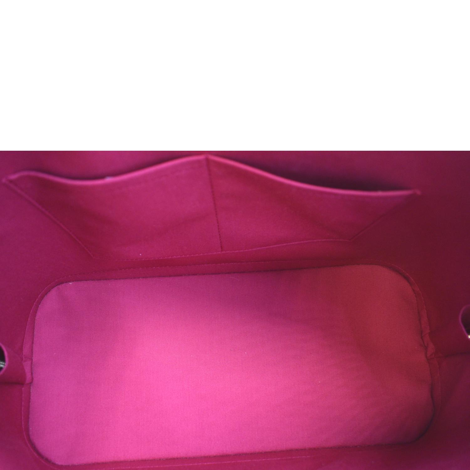LOUIS VUITTON Alma GM Monogram Vernis Leather Satchel Bag Pink
