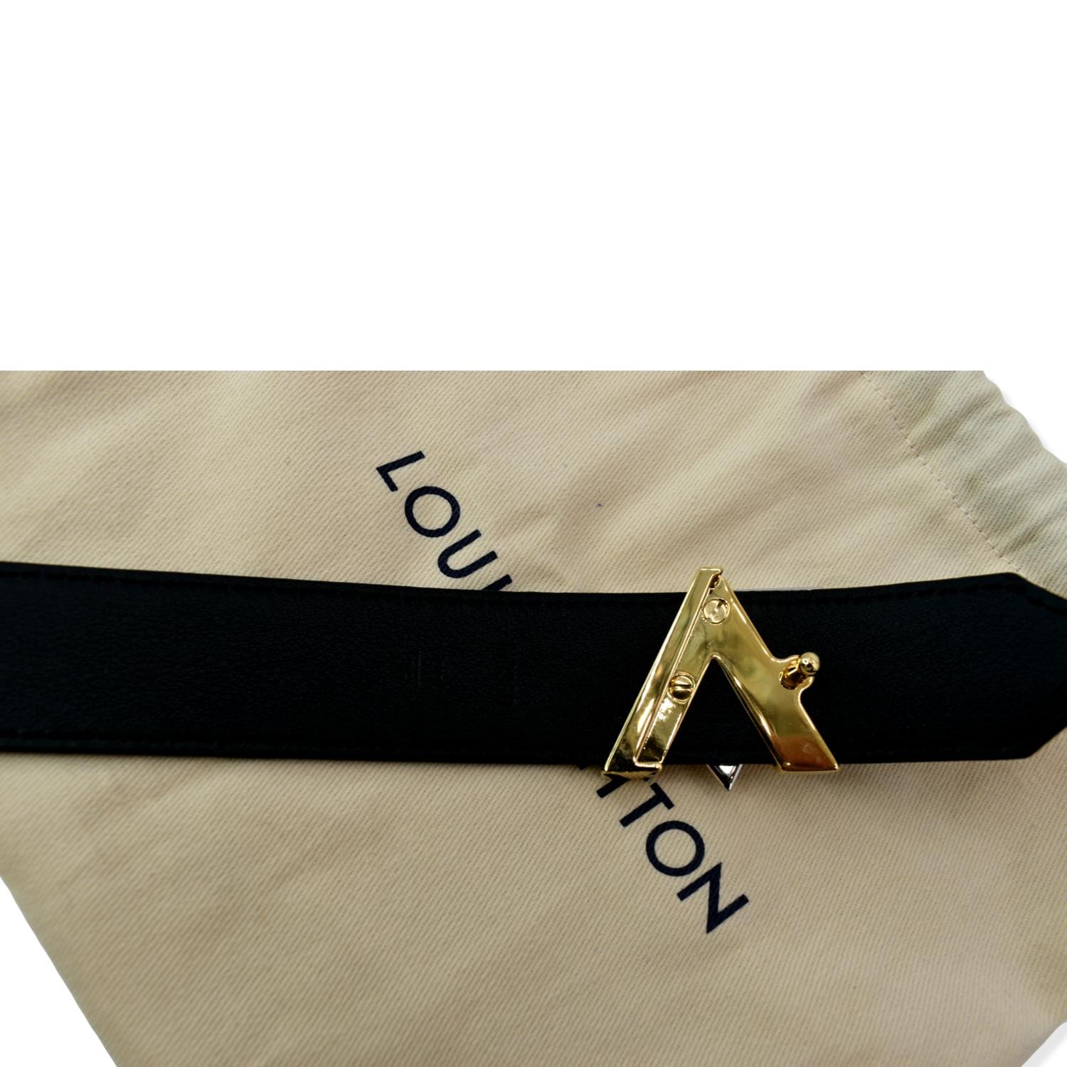 Twist leather belt Louis Vuitton Black size 80 cm in Leather - 28204677