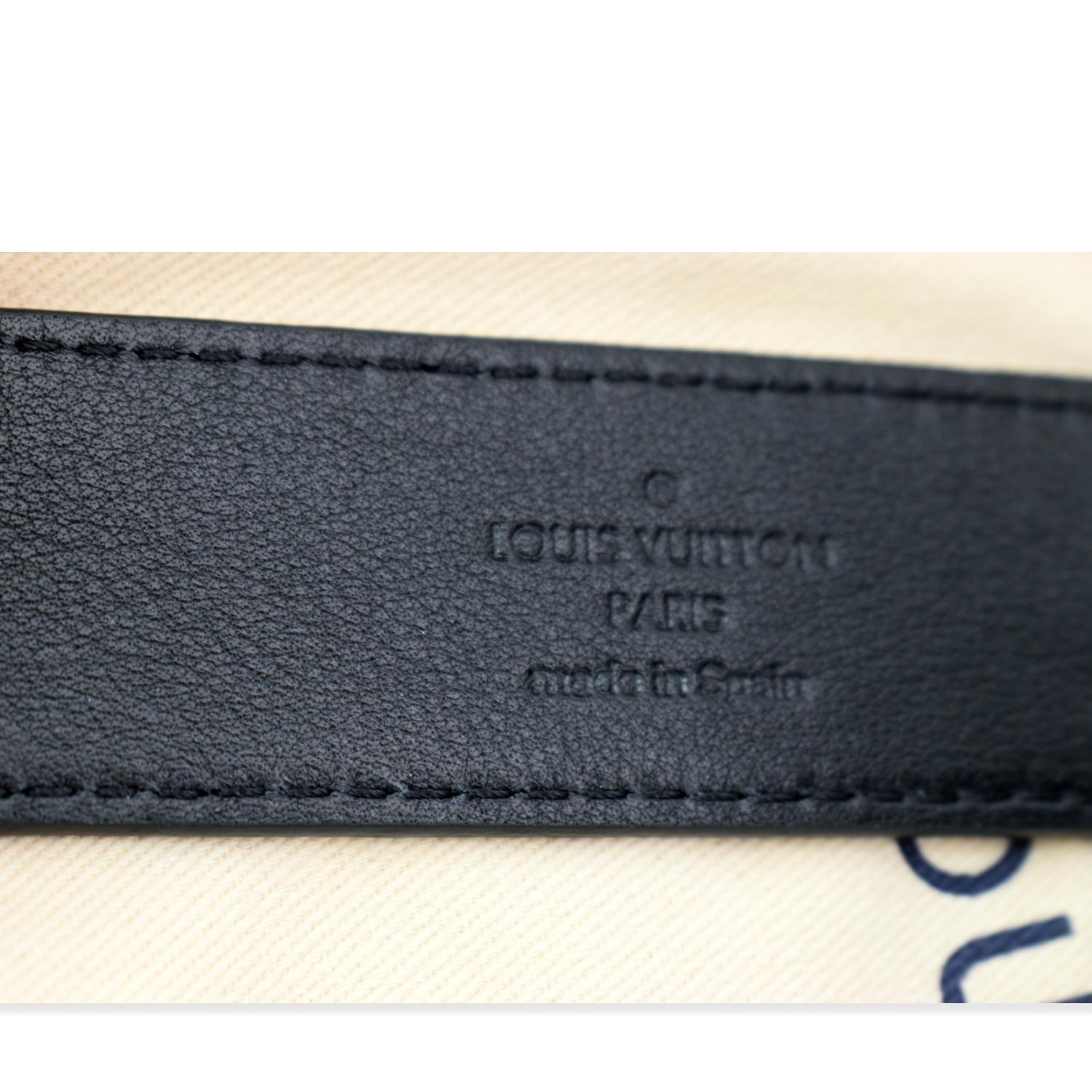 Twist leather belt Louis Vuitton Black size 80 cm in Leather