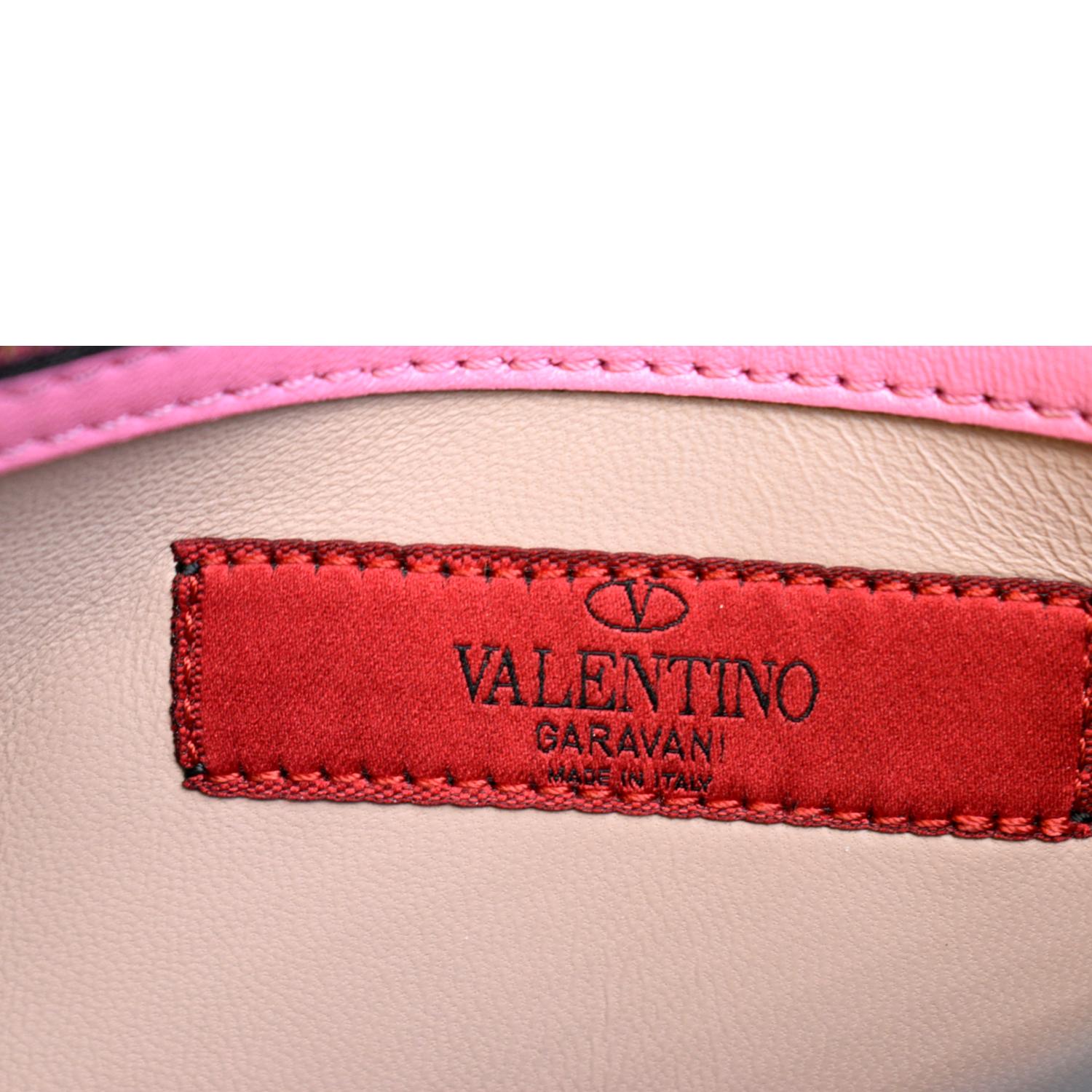 Valentino Clutch Nappa Rockstud Light Pink Leather Wristlet - MyDesignerly