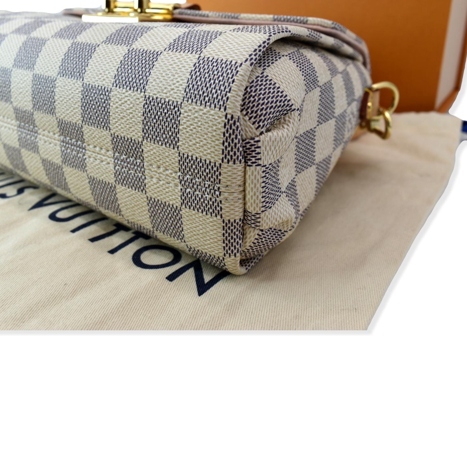 Louis Vuitton Vintage - Damier Azur Croisette Bag - White Ivory
