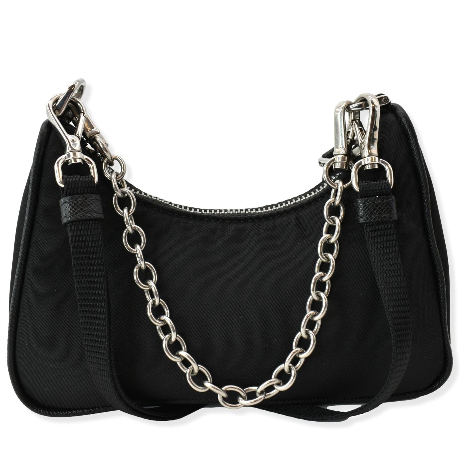 Prada Nylon Shoulder Bag with Chain Handle