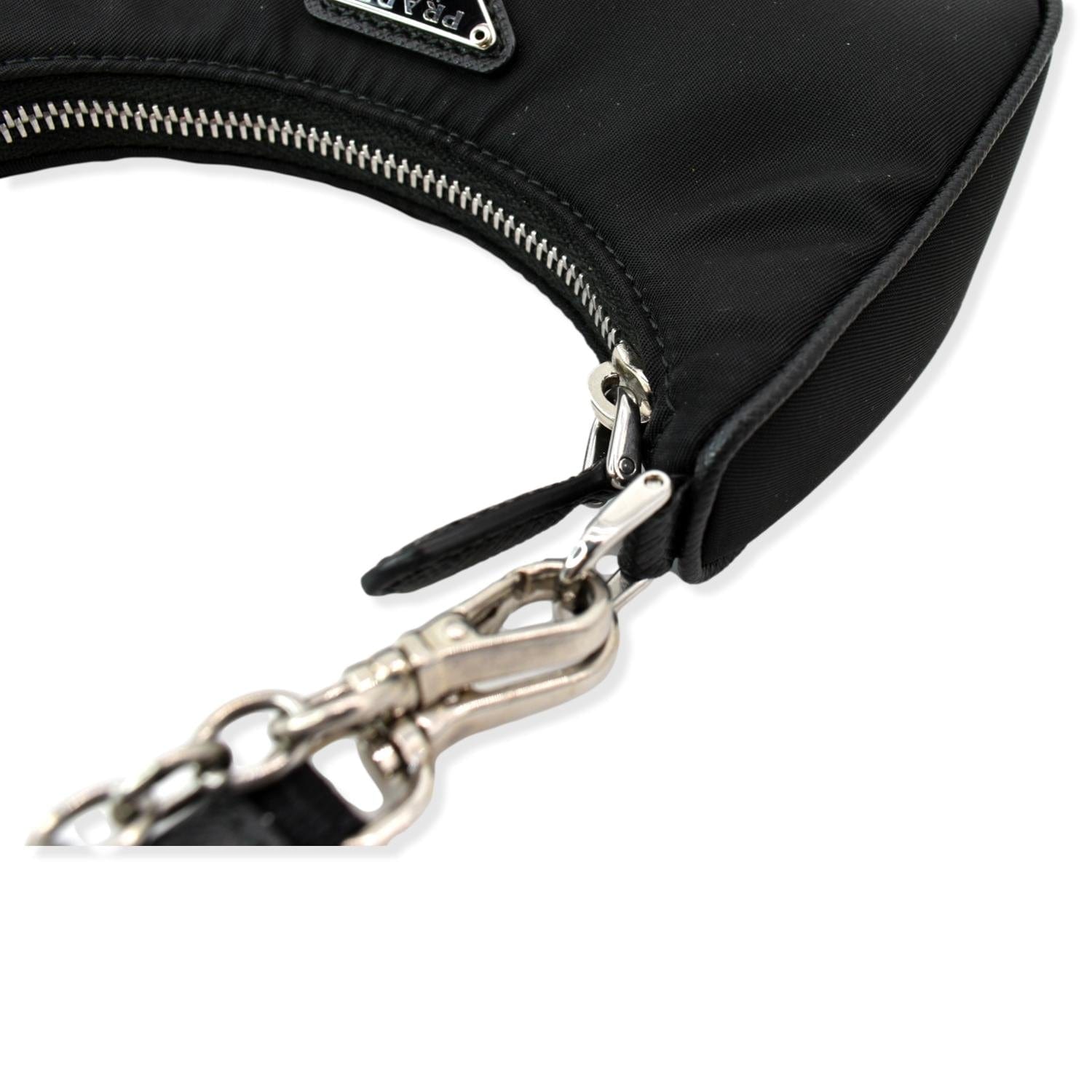 Prada Re-edition Nylon Mini Shoulder Bag in Black