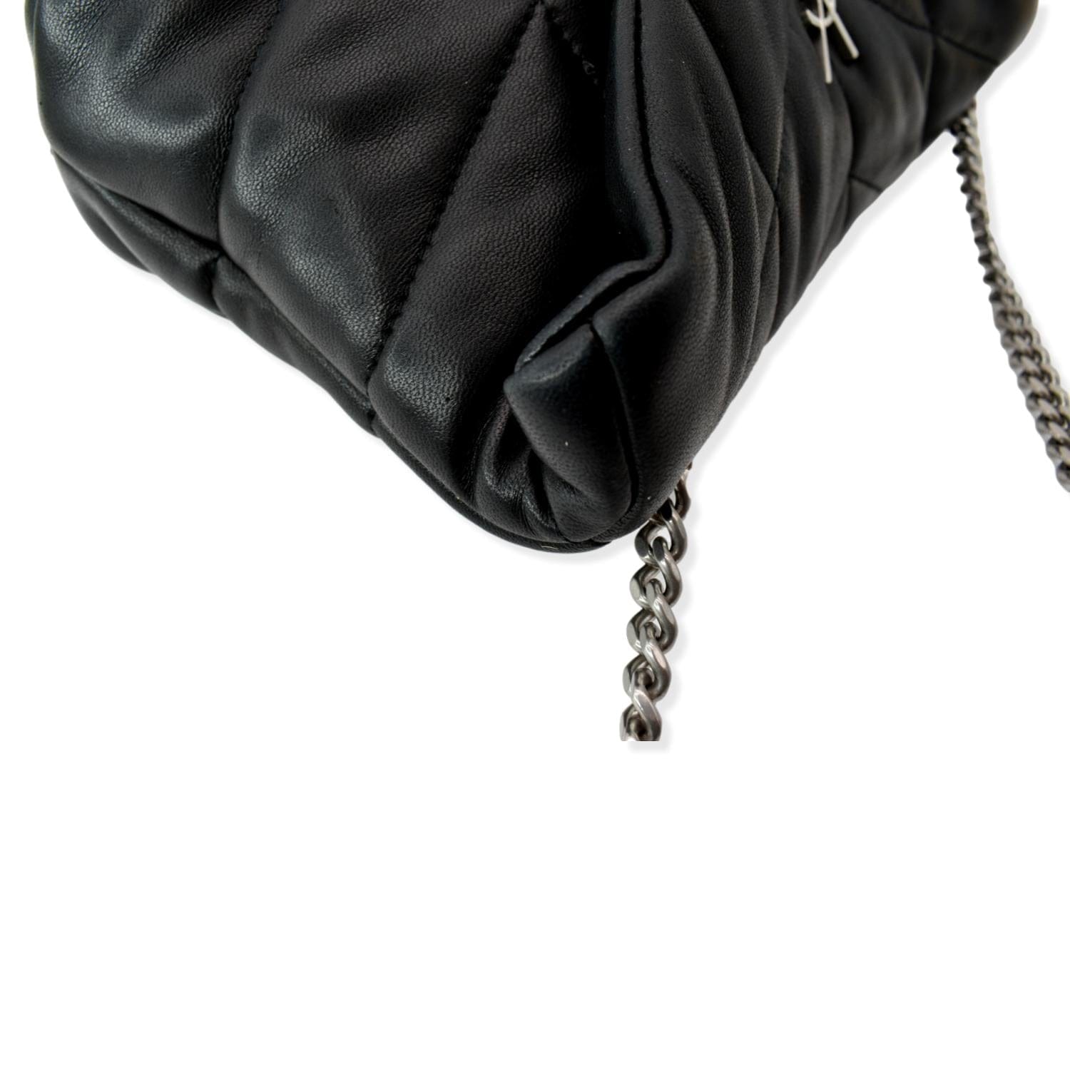 Pre-owned Yves Saint Laurent Lou Lou Puffer Black Bag