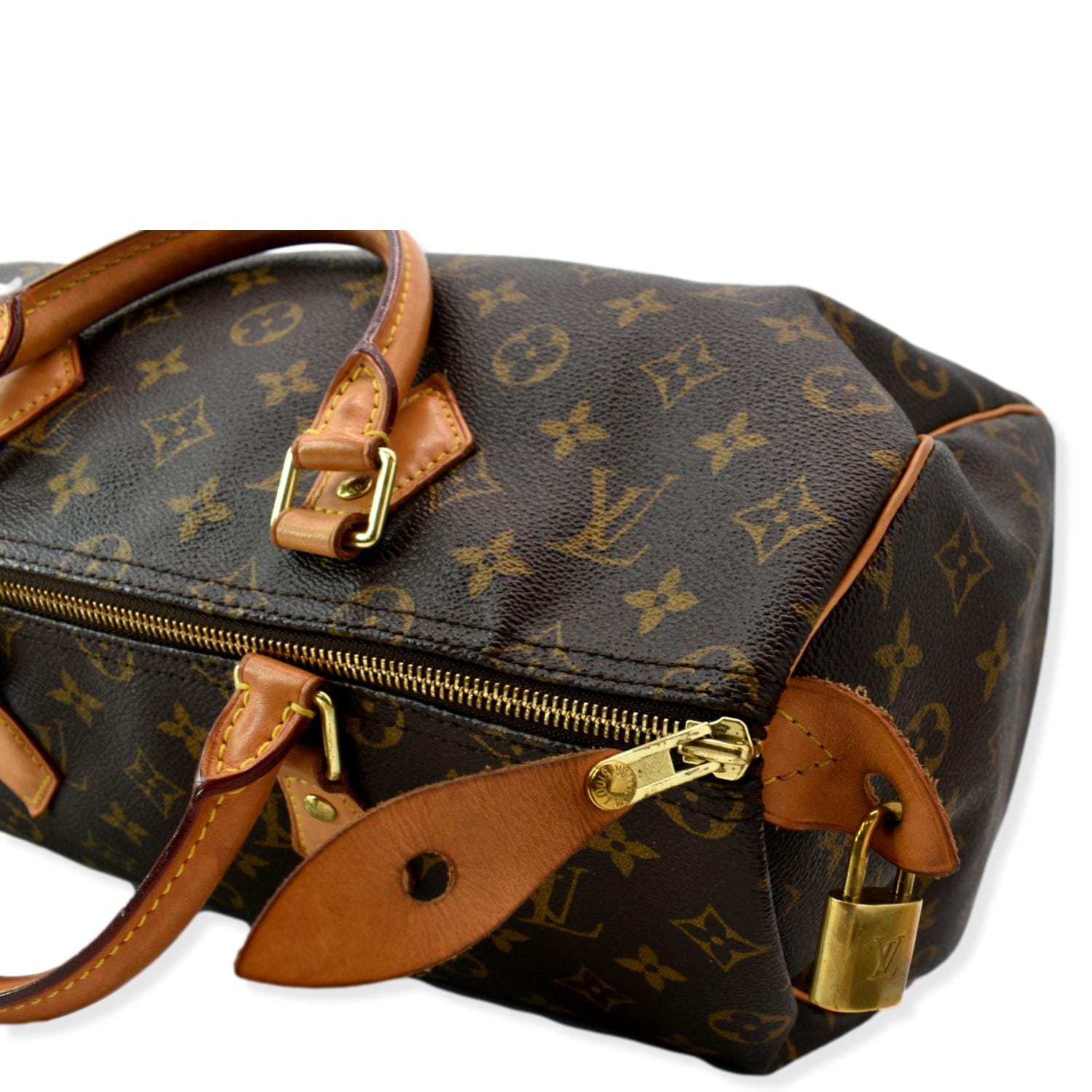 Speedy leather satchel Louis Vuitton Brown in Leather - 35354000