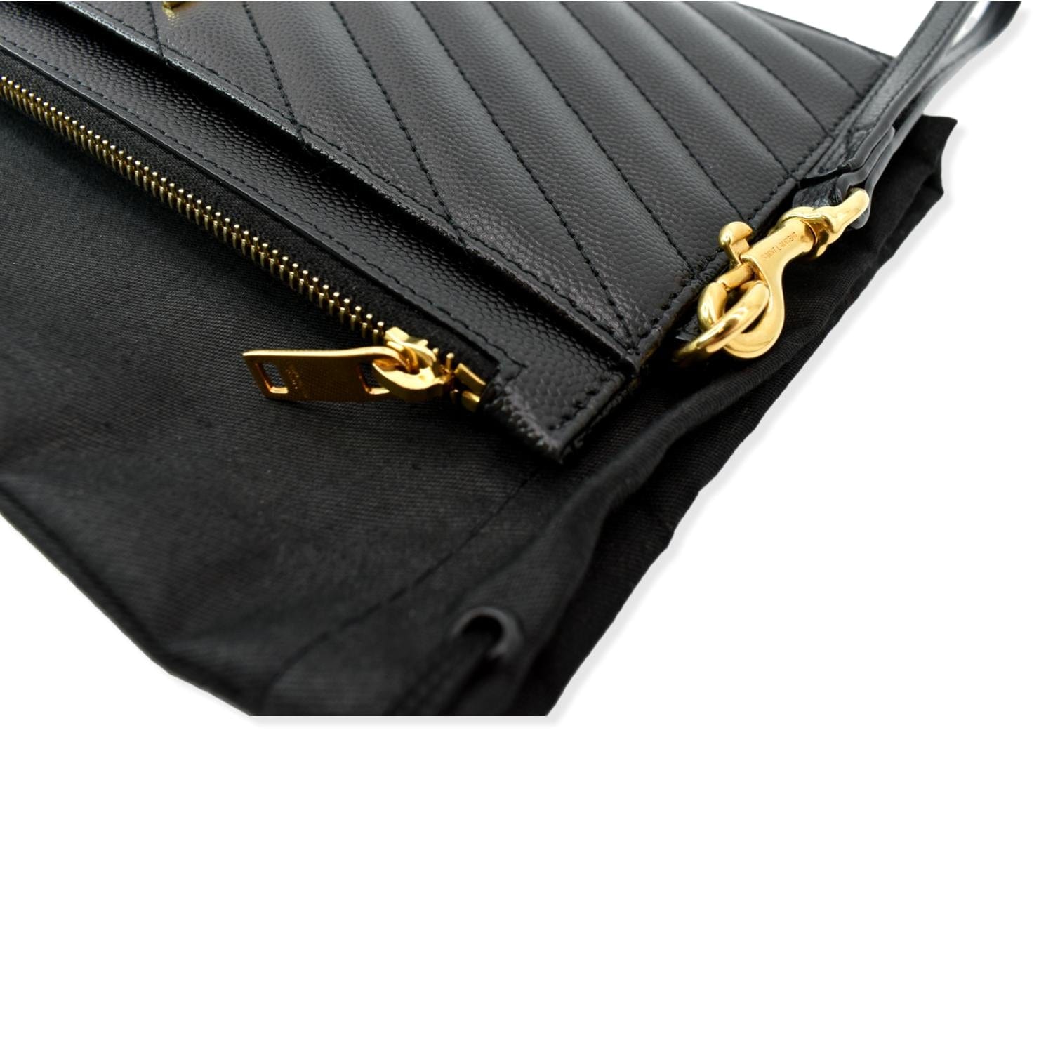 Saint Laurent Large Monogram Bill Pouch - Black Clutches, Handbags -  SNT252527