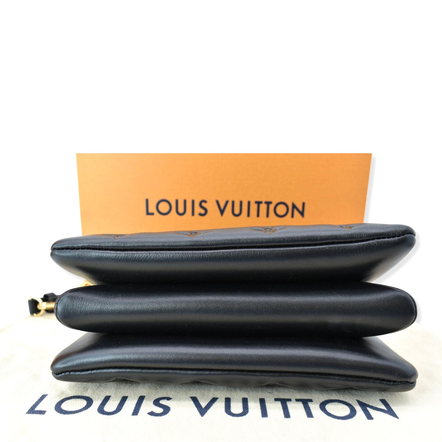Louis Vuitton Coussin BB Monogram Embossed Black in Lambskin