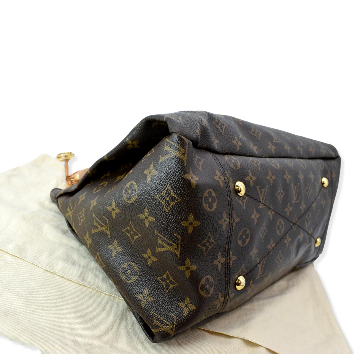 Artsy cloth handbag Louis Vuitton Brown in Cloth - 30457577
