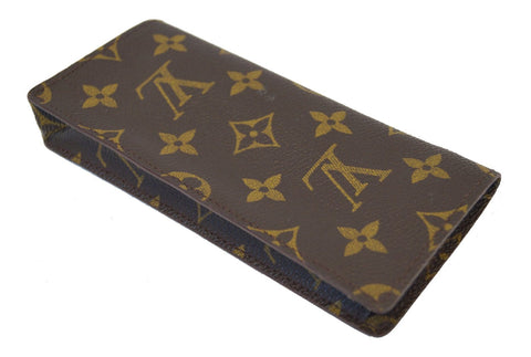 LOUIS VUITTON Monogram Etui a lunettes Simple Glasses Case