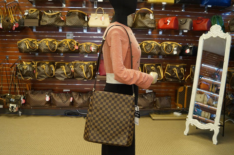 LOUIS VUITTON Damier Ebene Musette Salsa GM Crossbody Bag