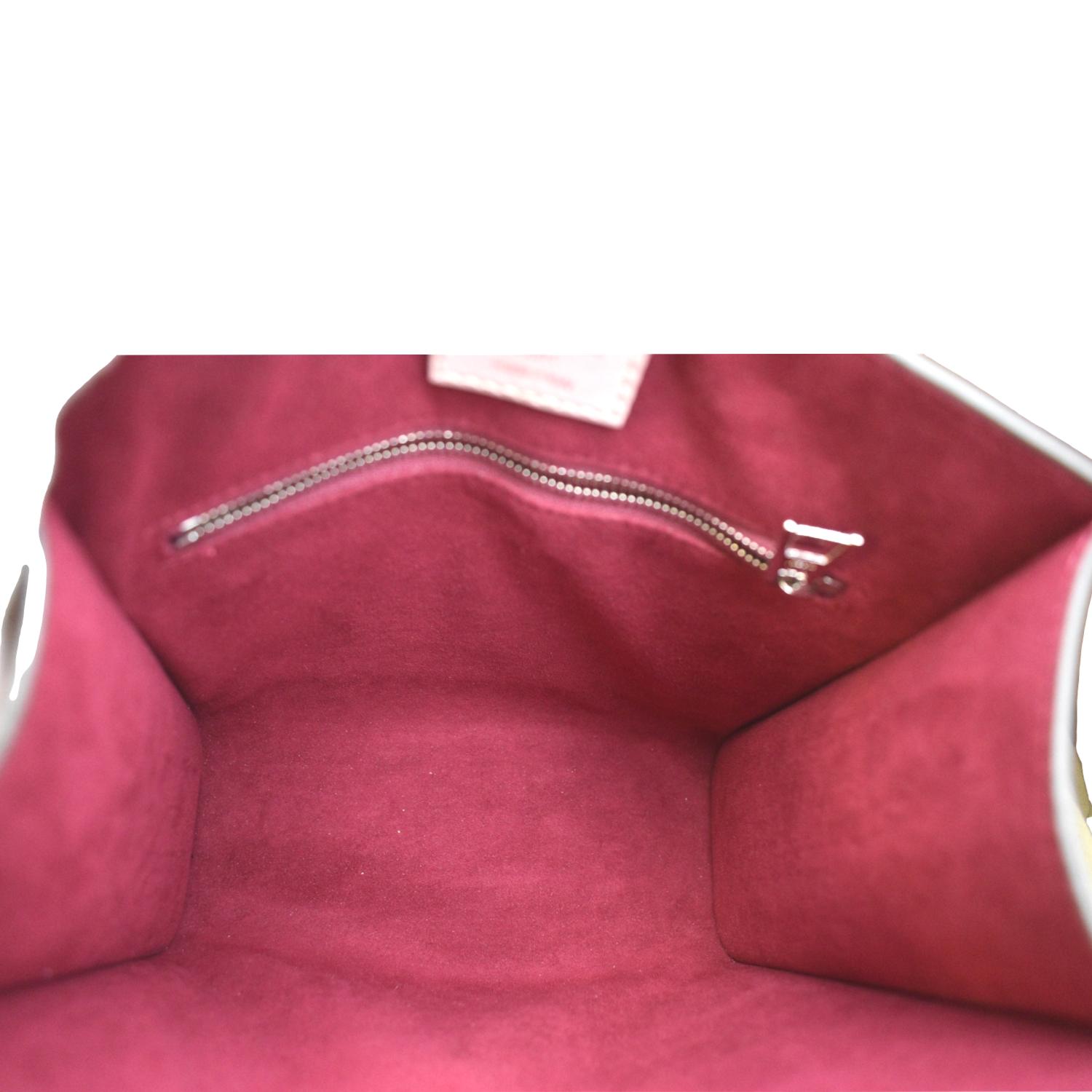 Louis Vuitton Rose Ballerine and Black EPI Petite Sac Plat Silver Hardware, 2020 (Like New), Pink/Black Womens Handbag
