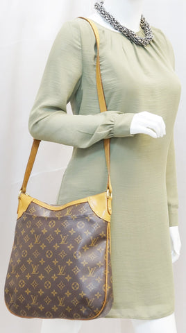 LOUIS VUITTON Monogram Canvas Brown Odeon MM Shoulder Crossbody Bag