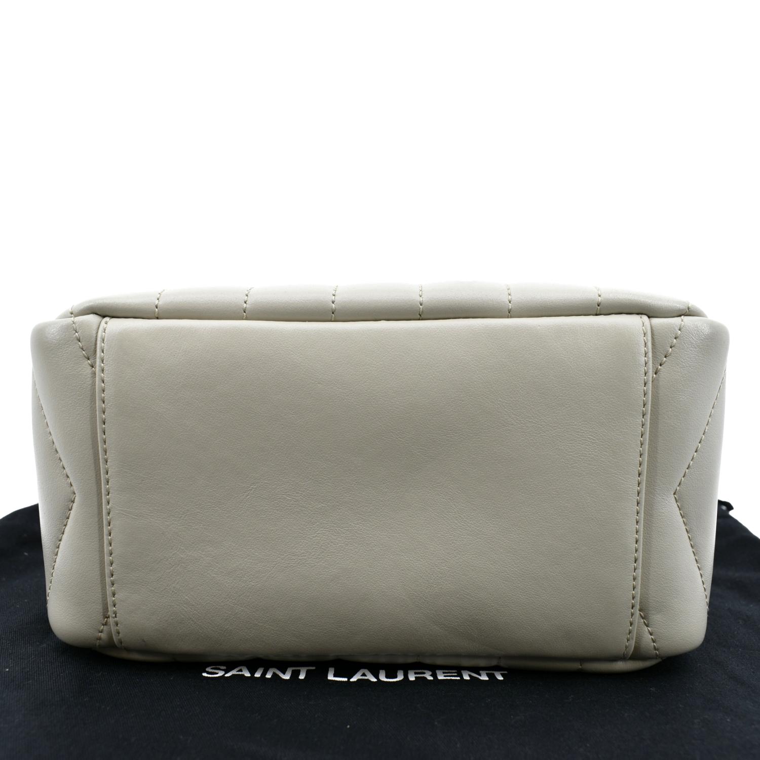 Loulou leather crossbody bag Saint Laurent White in Leather - 25714451
