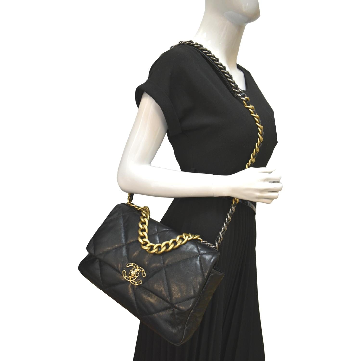 Chanel 19 Black Medium Flap Bag  Boutique Patina