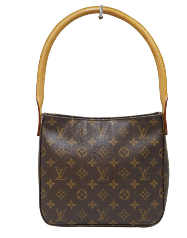 LOUIS VUITTON Monogram Canvas Looping MM Brown Shoulder Bag