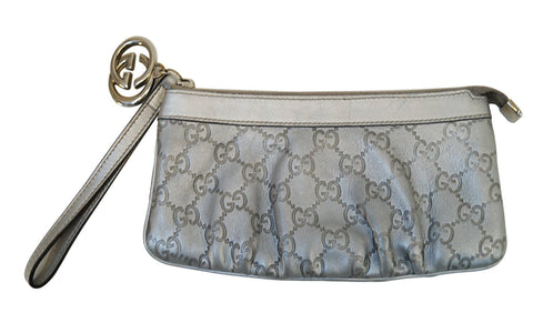 Gucci Wristlet Guccissima Interlocking GG Monogram silver