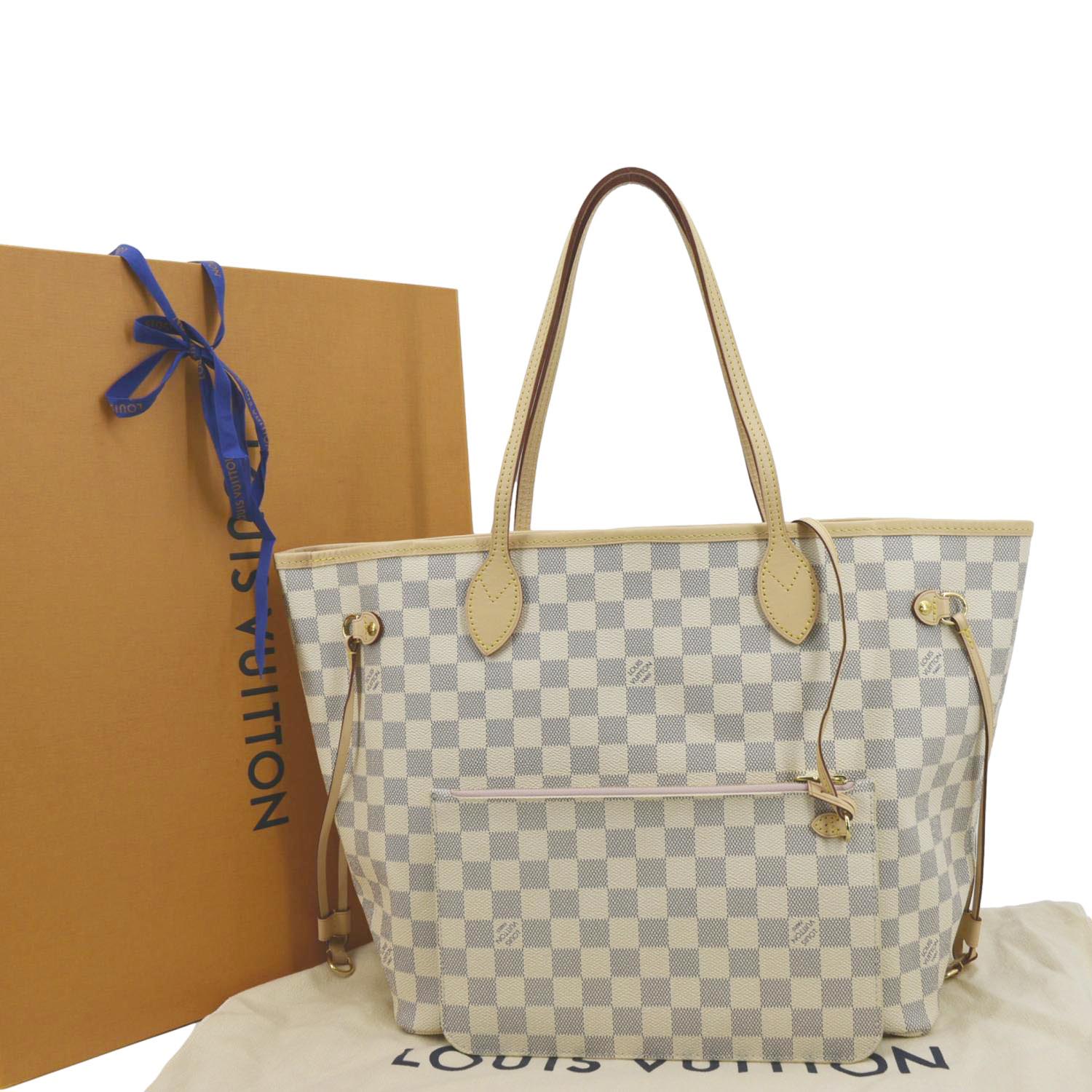 Louis Vuitton, Neverfull Damier Azur Canvas MM Bag, crea…