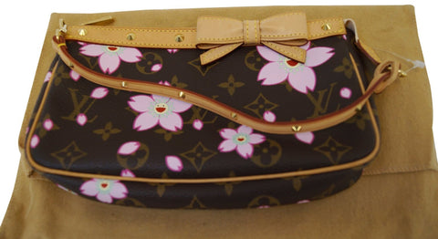 LOUIS VUITTON Monogram Cherry Blossom Accessories Pochette Bag