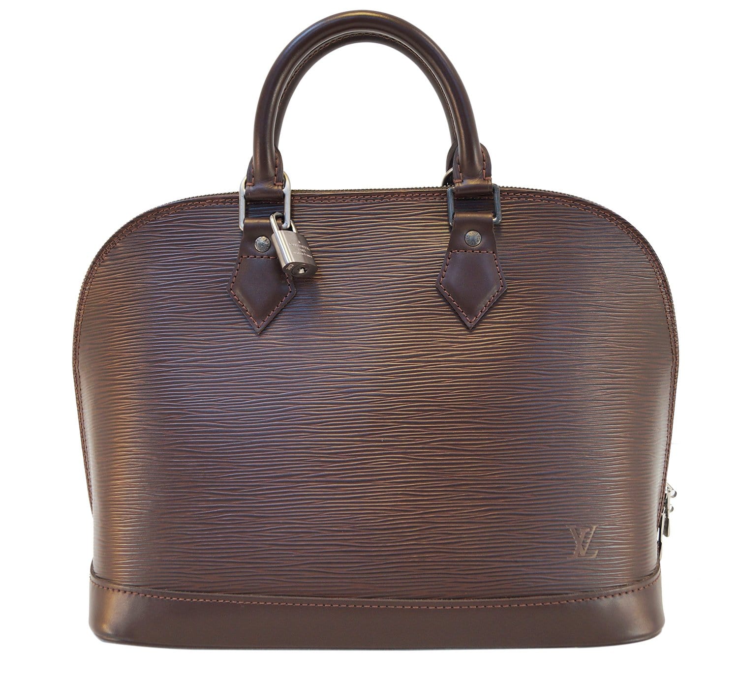 Alma leather handbag Louis Vuitton Brown in Leather - 26925407