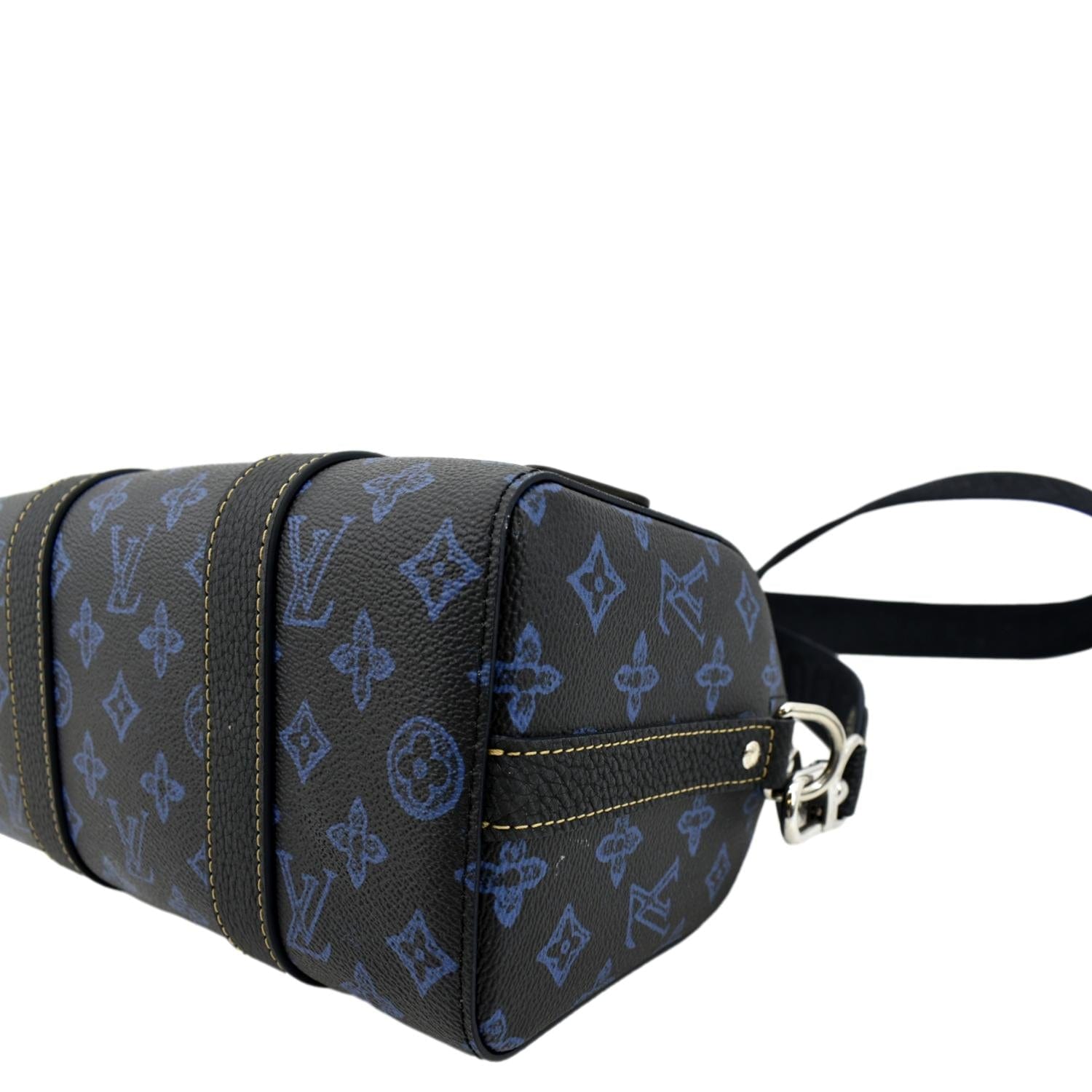 Louis Vuitton Blue Black Check Men's Women's Carryall Travel