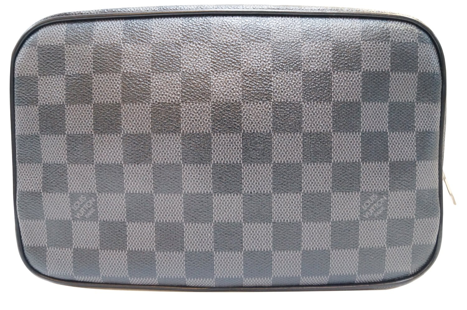 Louis Vuitton Toiletry Bag Damier Azur 25 Ivoire Grey in Coated