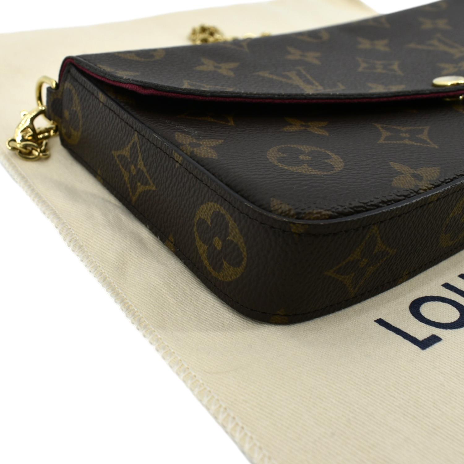 Louis Vuitton Pochette Felicie Monogram Fuchsia Lining in Canvas