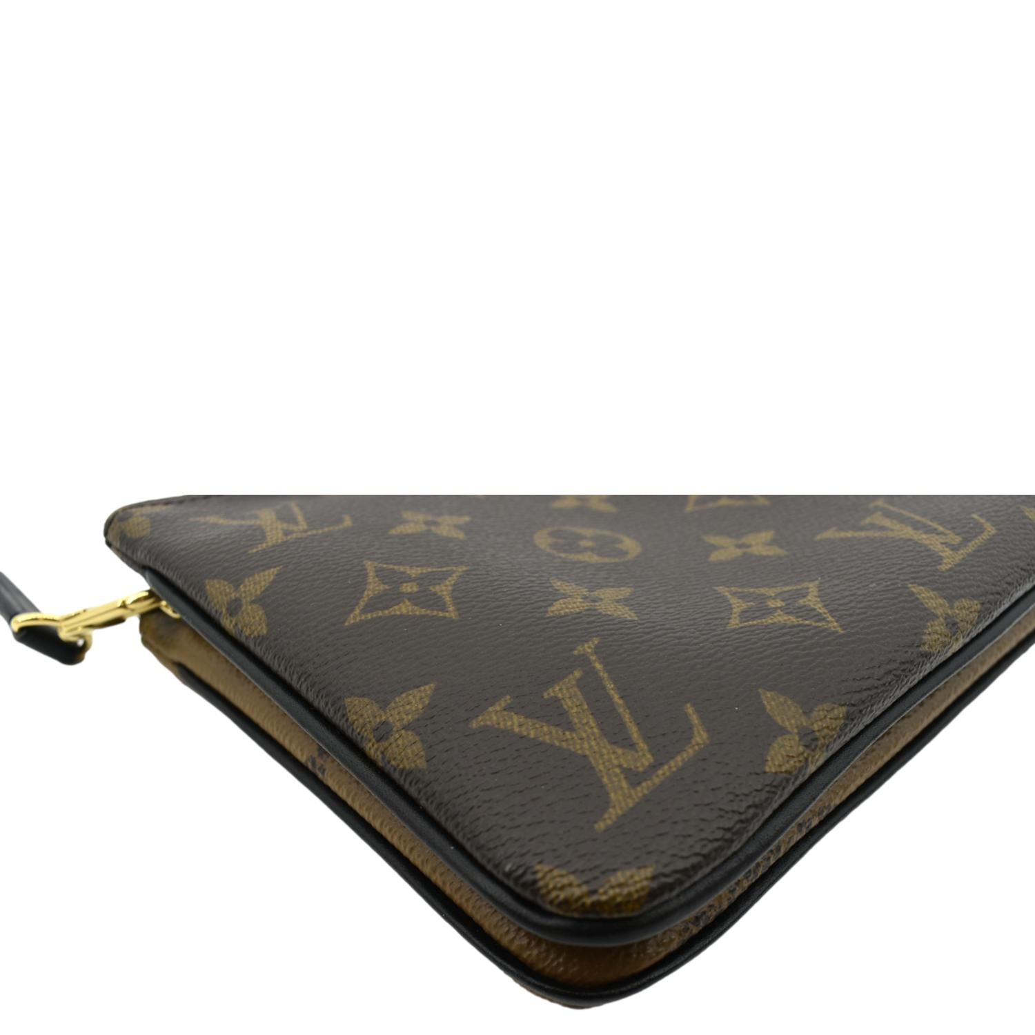 Louis Vuitton Pochette Double Zip Monogram Giant Reverse Brown in Canvas  with Gold-tone - US
