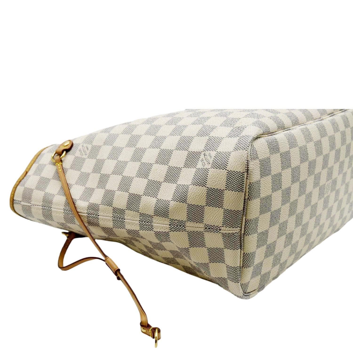 Louis Vuitton // Cream Damier Azur Neverfull MM Shoulder Bag – VSP