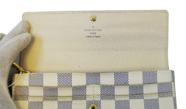 LOUIS VUITTON Damier Azur Portefeiulle Sarah Long Bifold Wallet