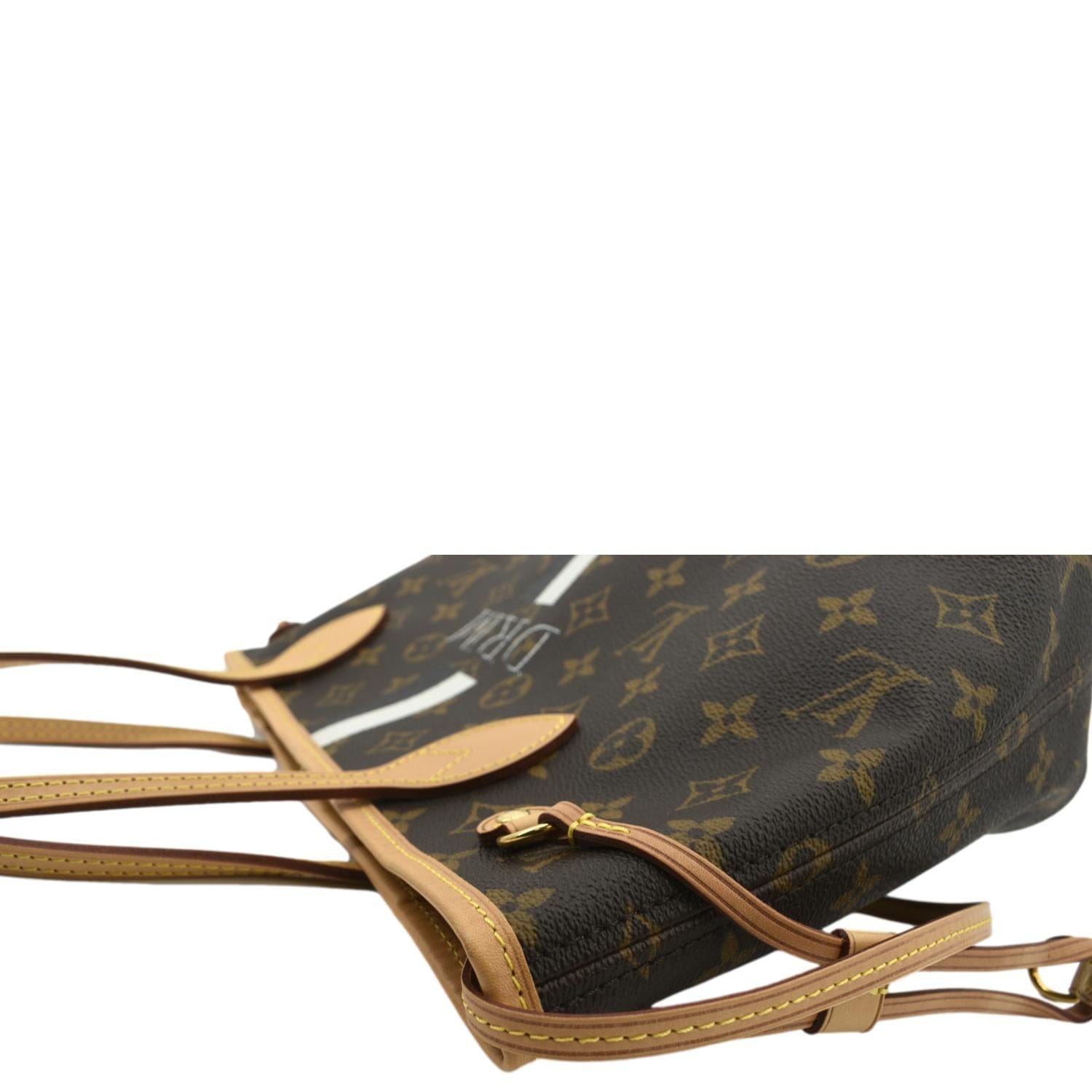 Louis Vuitton Monogram Ideal Neverfull MM Tote Bag Canvas Ankle Navy M40514