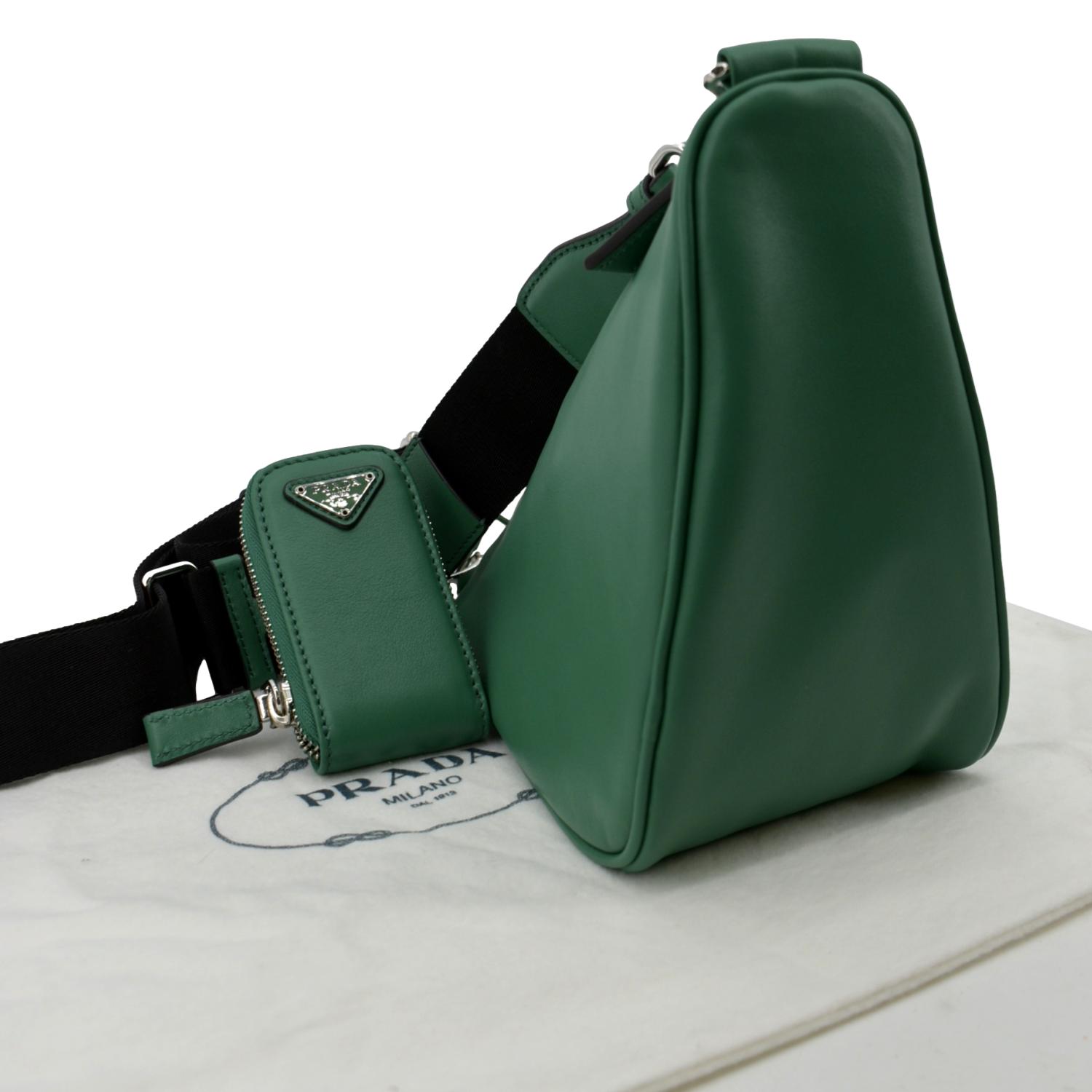 Prada Leather Prada Triangle Cross-Body Bag