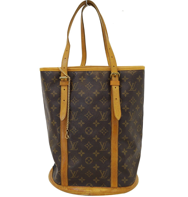 LOUIS VUITTON Monogram Brown Bucket GM Shoulder Bag