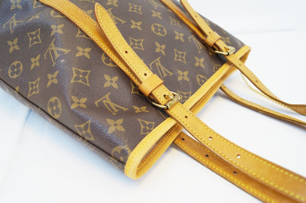 LOUIS VUITTON Monogram Brown Bucket GM Shoulder Bag