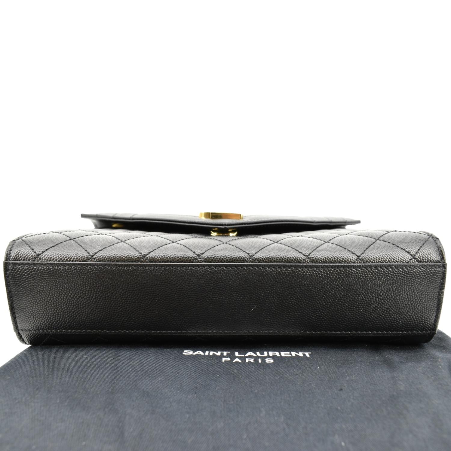 Envelope leather crossbody bag Saint Laurent Black in Leather - 35328069