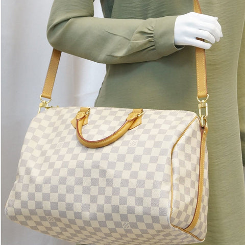 LOUIS VUITTON Speedy 35 Damier Azur  Bandouliere Shoulder Bag