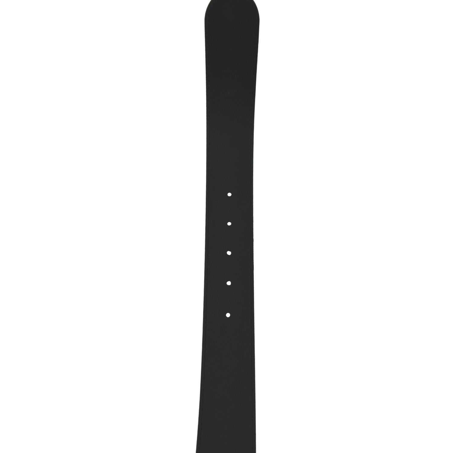 GUCCI Double G Buckle Leather Belt Size 80.32 Black 400593