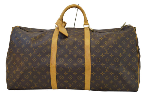 LOUIS VUITTON Monogram Keepall Bandouliere 60 Boston Bag